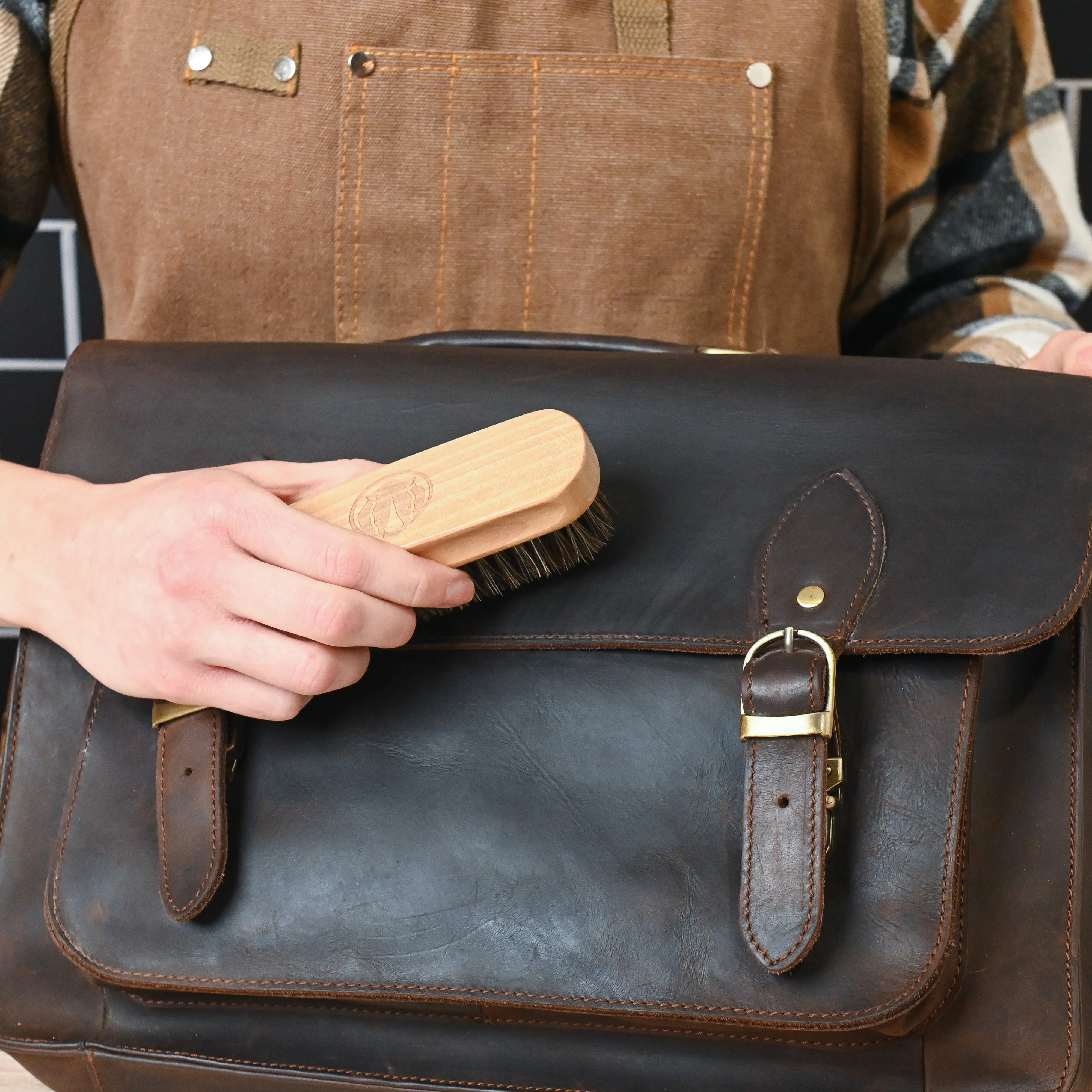 100% Genuine Horse Hair Shoe or Boot Brush