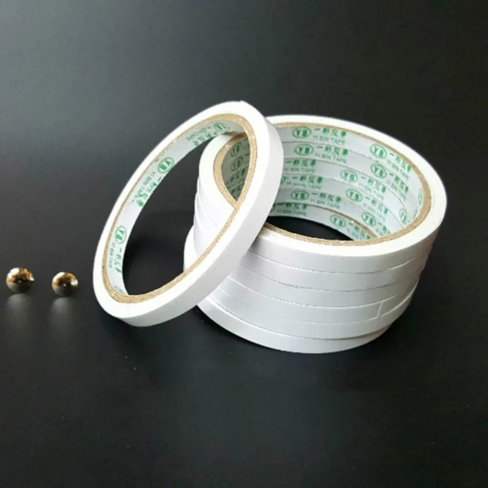 10Pcs 1.2x800cm Double-Sided Adhesive Tape Arts Crafts