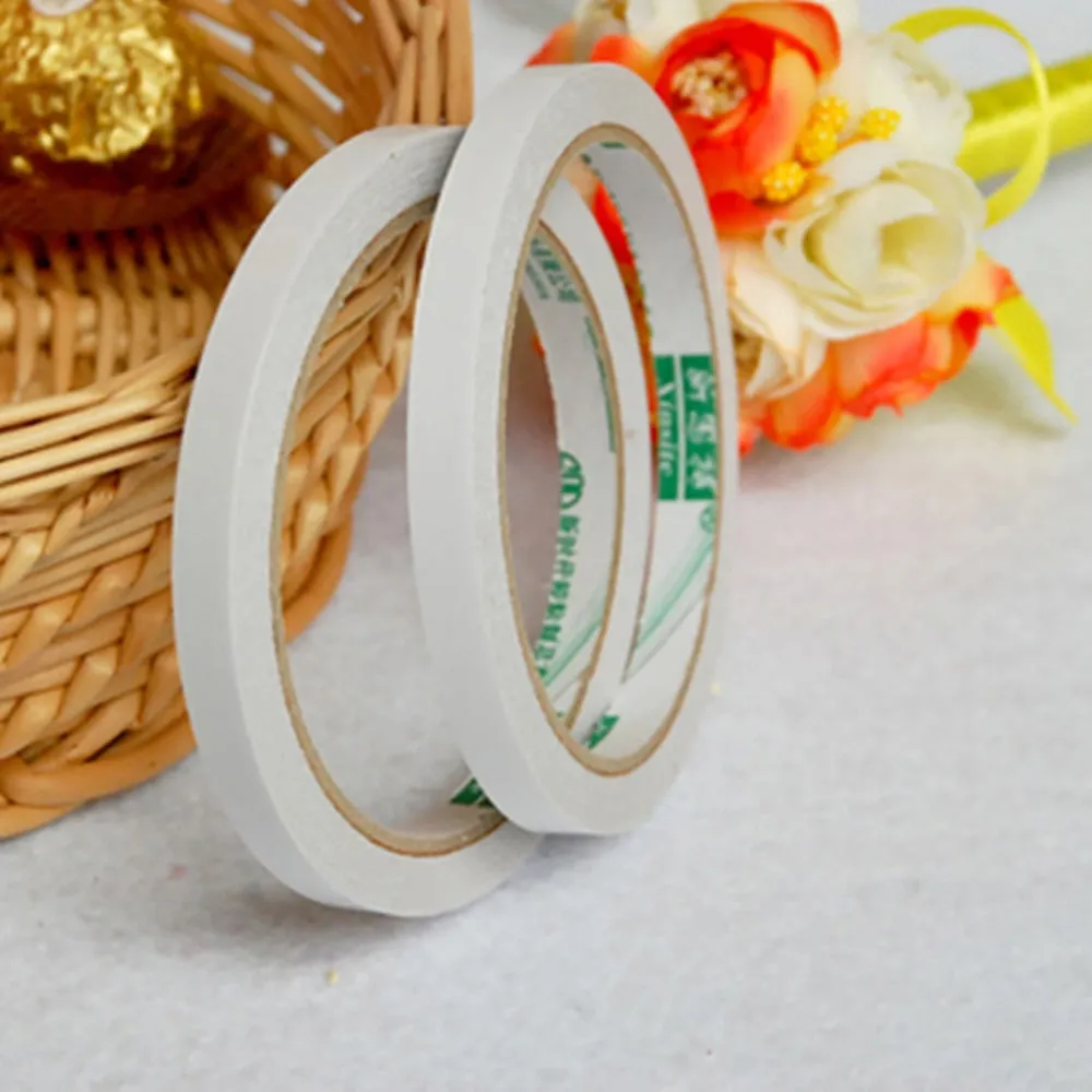 10Pcs 1.2x800cm Double-Sided Adhesive Tape Arts Crafts