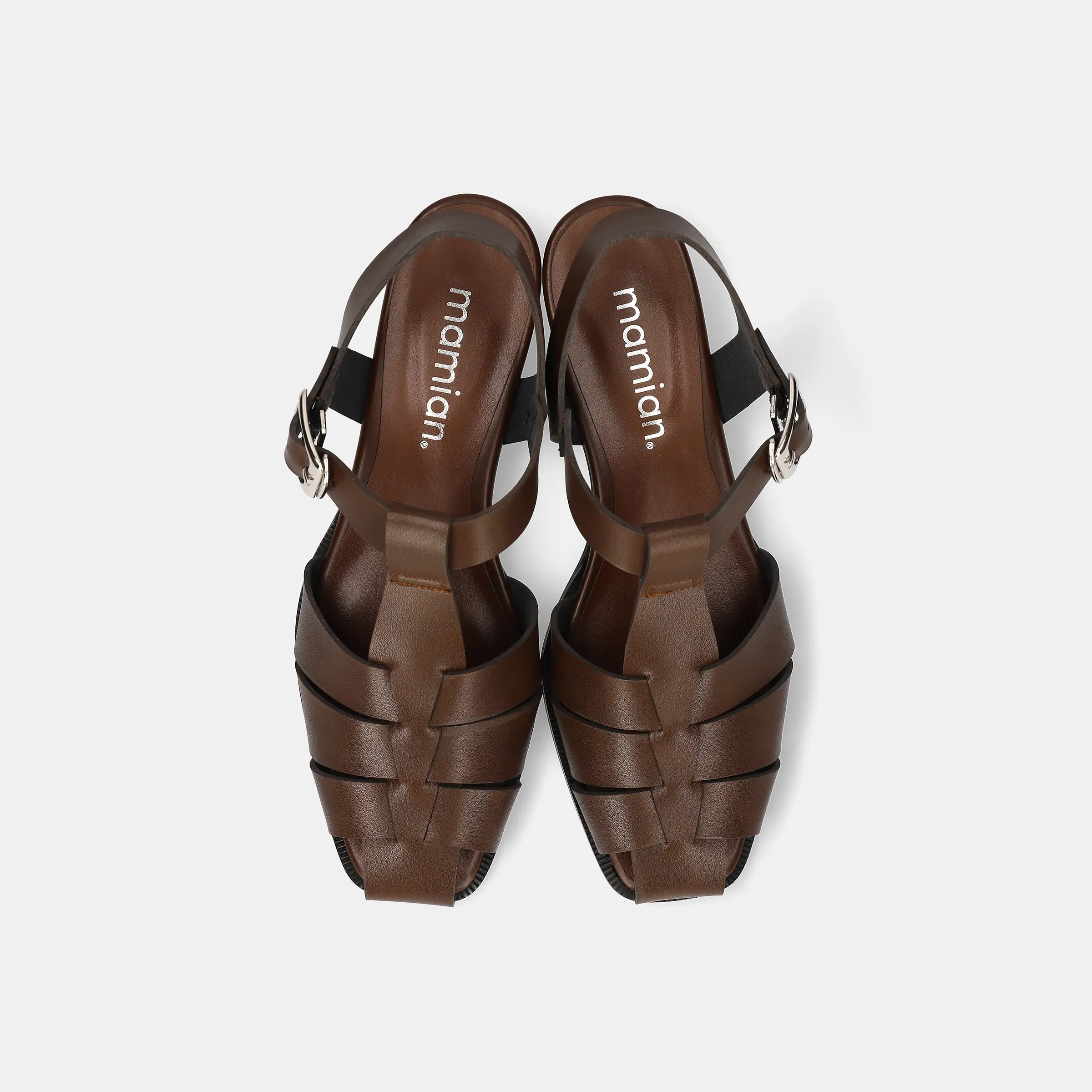 15% OFF: Gurkha Sandals 3cm Heel (3398) Dark Brown
