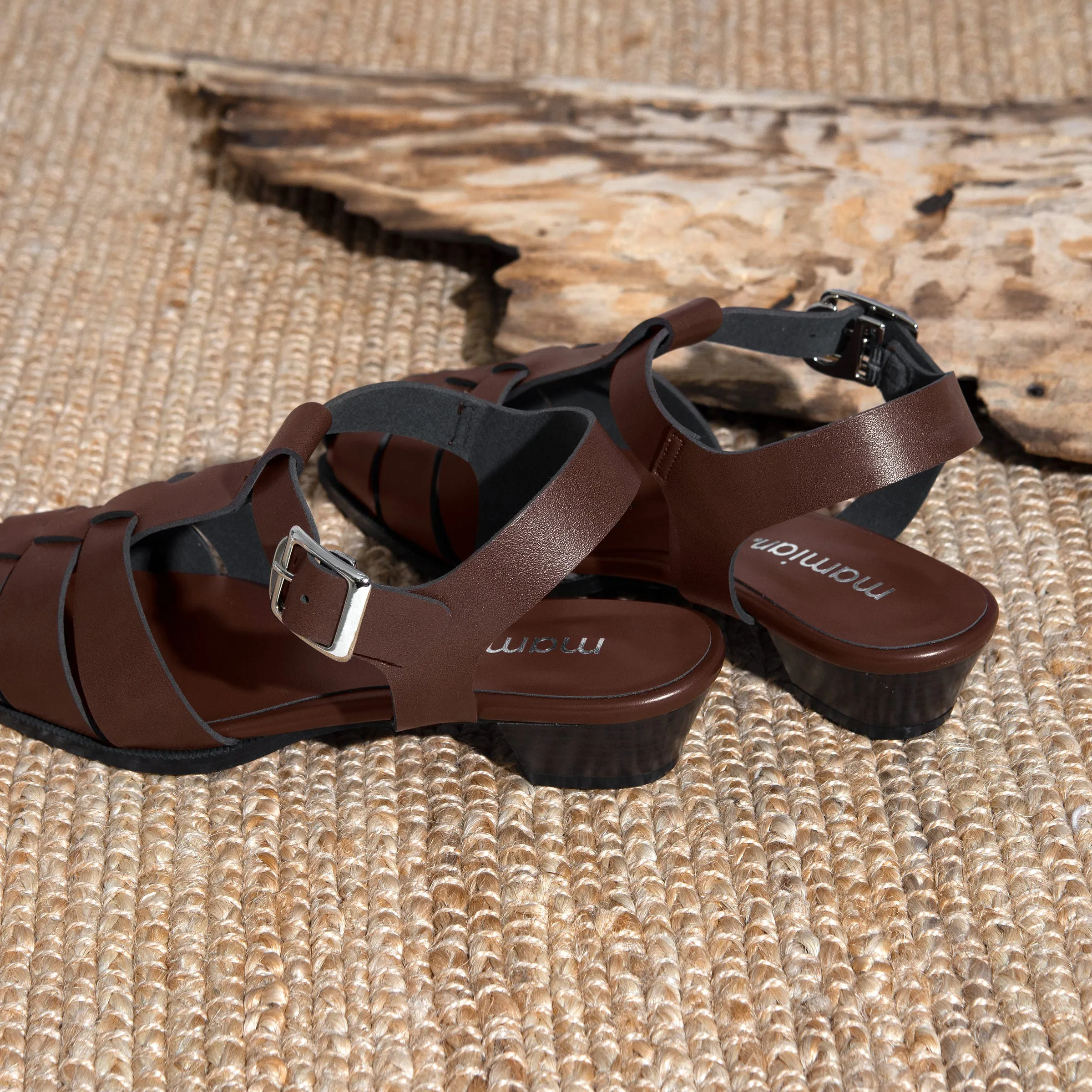15% OFF: Gurkha Sandals 3cm Heel (3398) Dark Brown