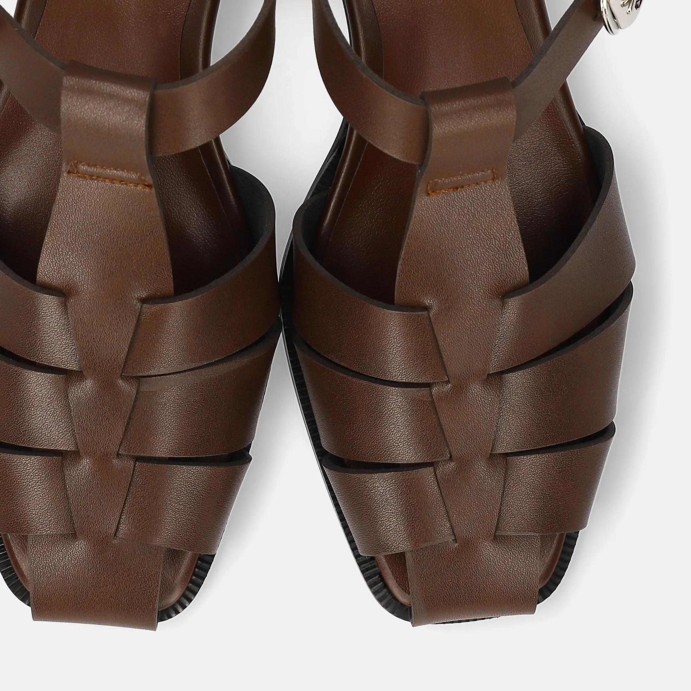 15% OFF: Gurkha Sandals 3cm Heel (3398) Dark Brown