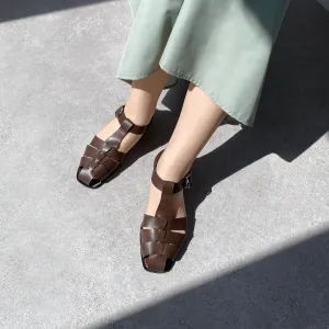 15% OFF: Gurkha Sandals 3cm Heel (3398) Dark Brown