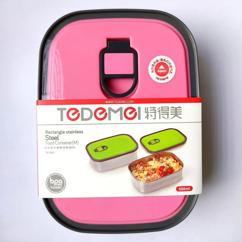 680ml Rectangle Stainless Steel Food Container