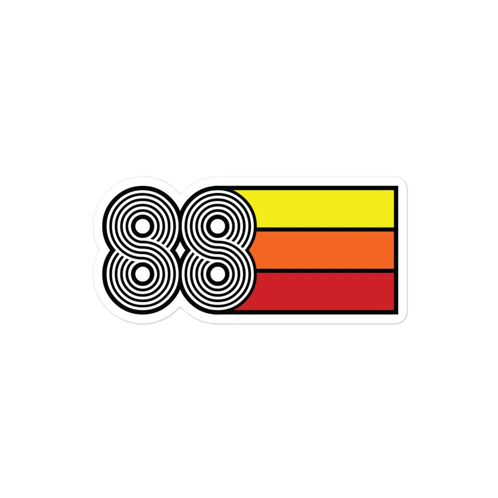 88 - 1988 Retro Tri- Line Decal Decoration Bubble-free Vinyl stickers