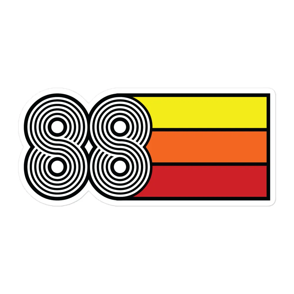 88 - 1988 Retro Tri- Line Decal Decoration Bubble-free Vinyl stickers