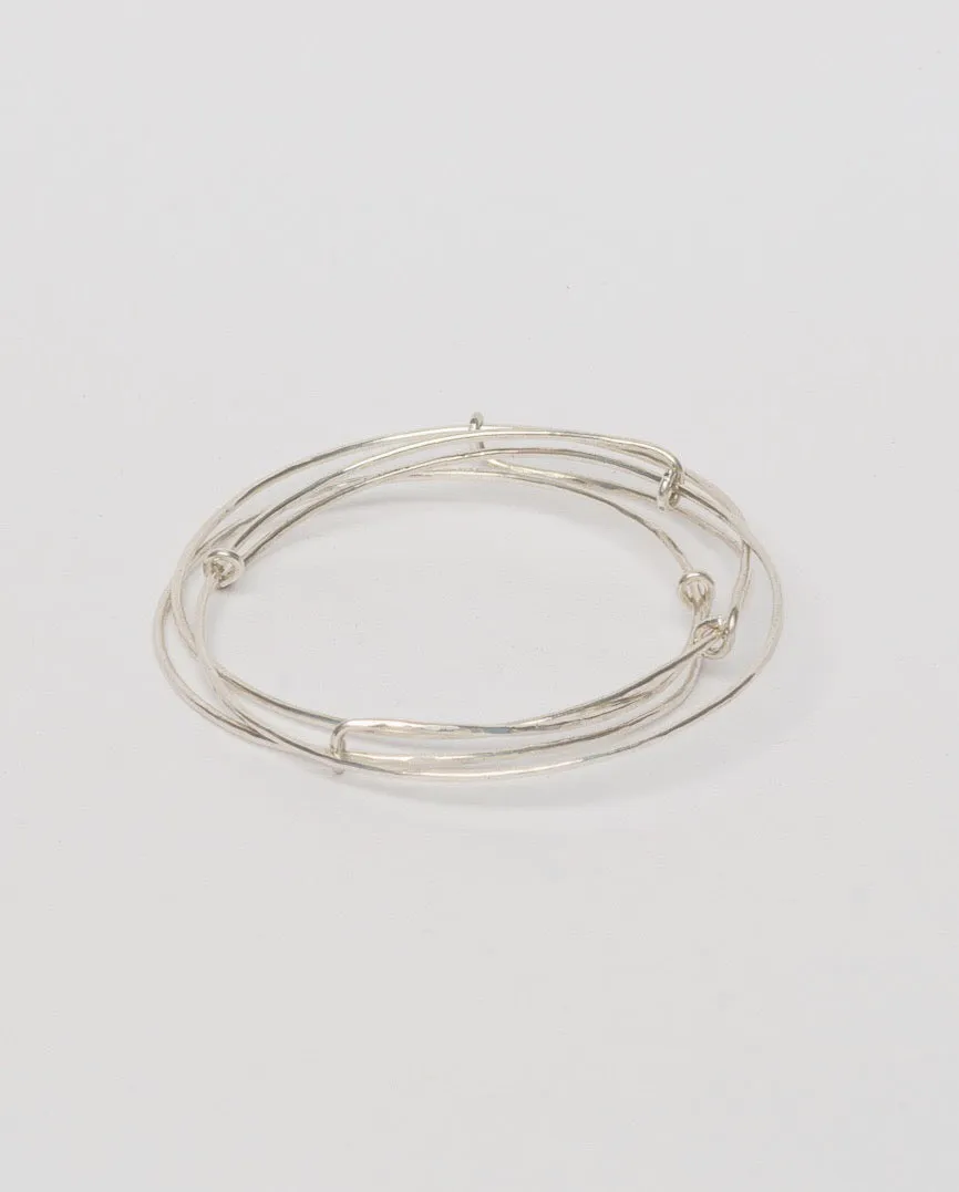 Adjustable Bangle, Sterling Silver