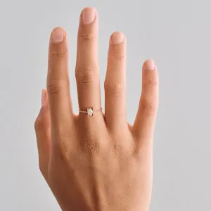 Adjustable Marquise Diamond Chain Ring