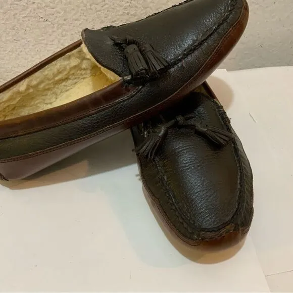Allen Edmonds Leather Tassel Wolcott House Slippers size 11