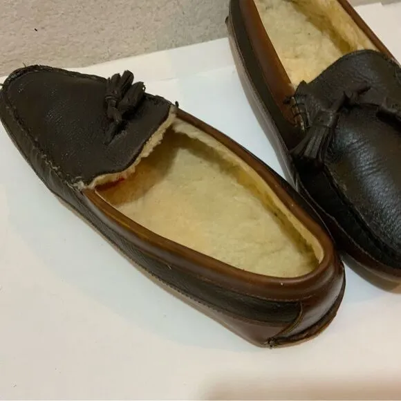 Allen Edmonds Leather Tassel Wolcott House Slippers size 11