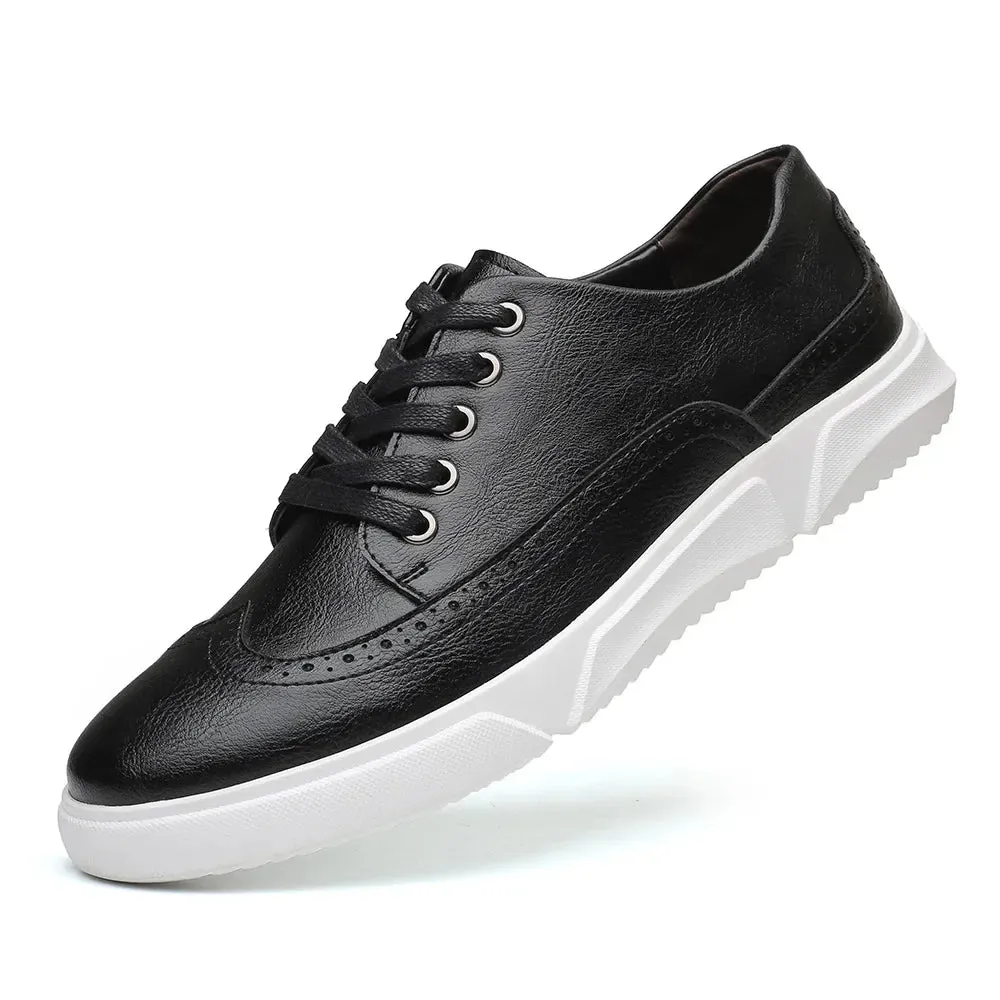 ALPHA BROGUE LEATHER SNEAKER