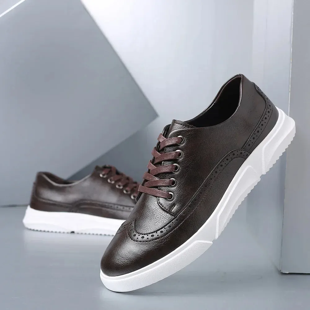ALPHA BROGUE LEATHER SNEAKER