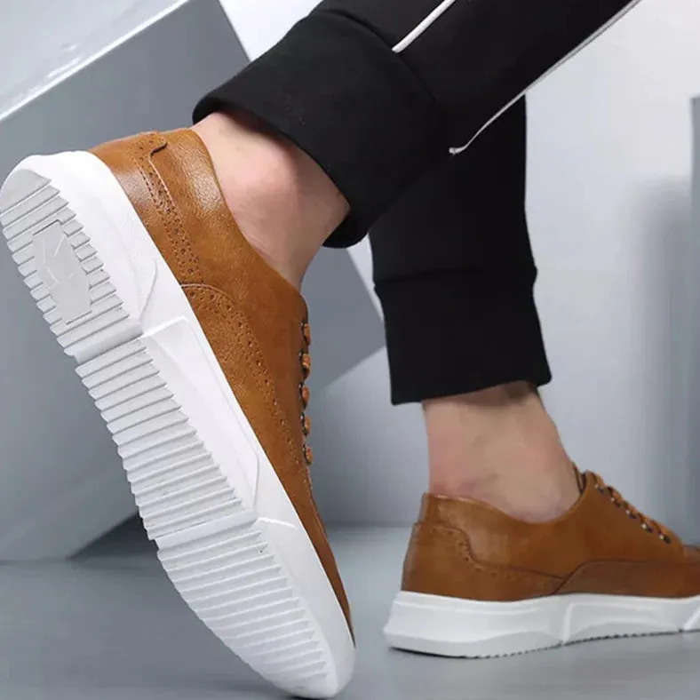 ALPHA BROGUE LEATHER SNEAKER