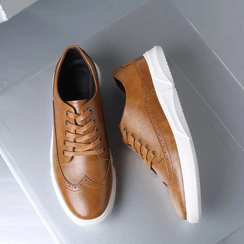 ALPHA BROGUE LEATHER SNEAKER