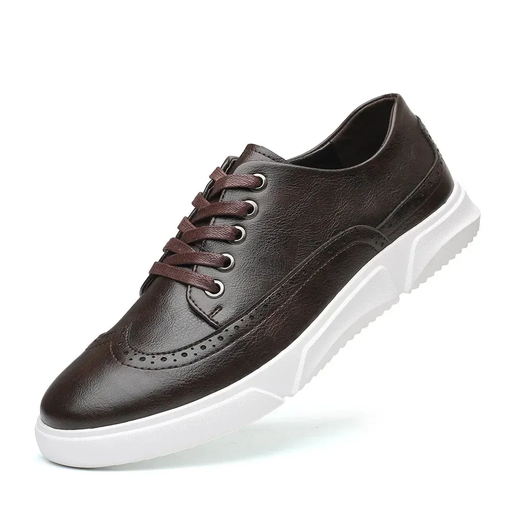 ALPHA BROGUE LEATHER SNEAKER