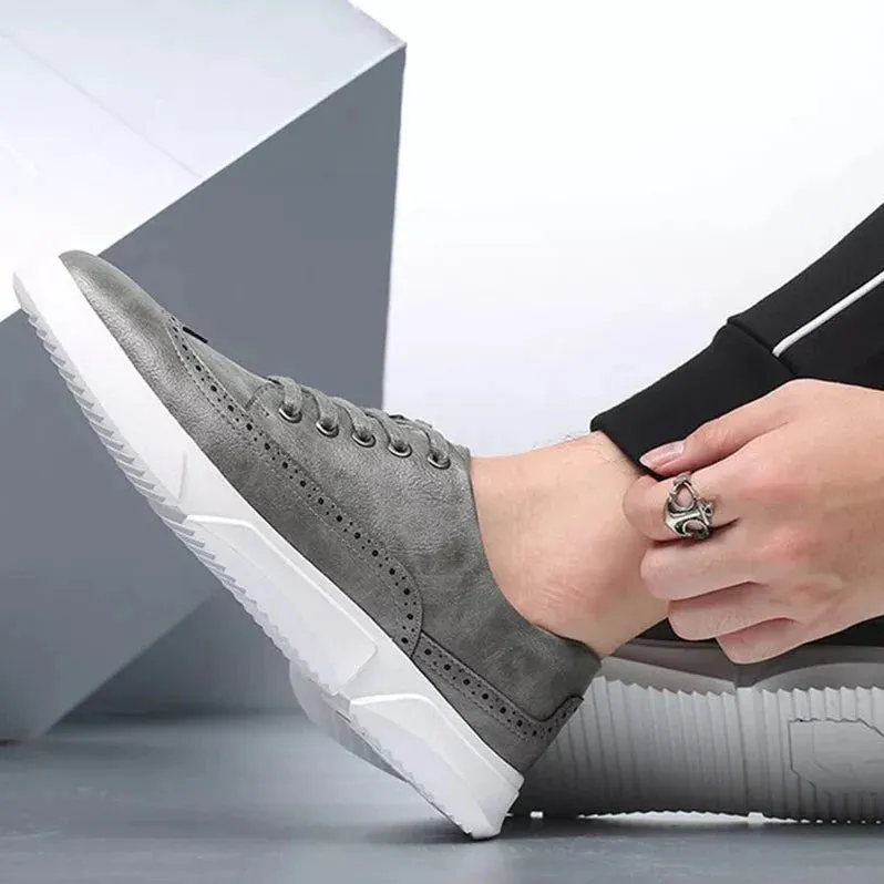 ALPHA BROGUE LEATHER SNEAKER