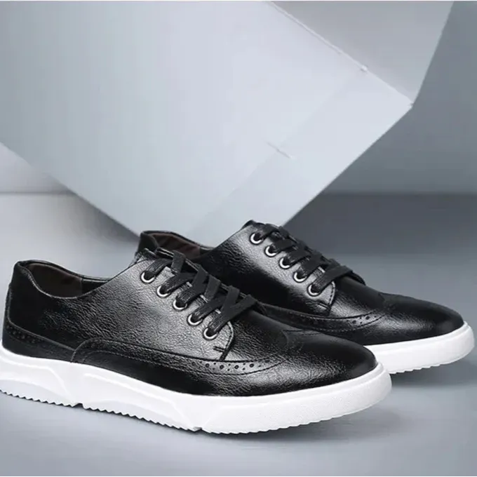 ALPHA BROGUE LEATHER SNEAKER