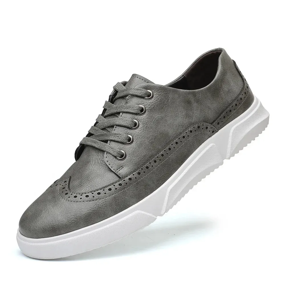 ALPHA BROGUE LEATHER SNEAKER