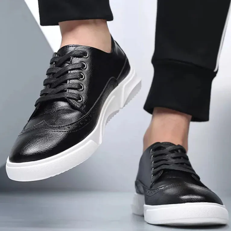 ALPHA BROGUE LEATHER SNEAKER