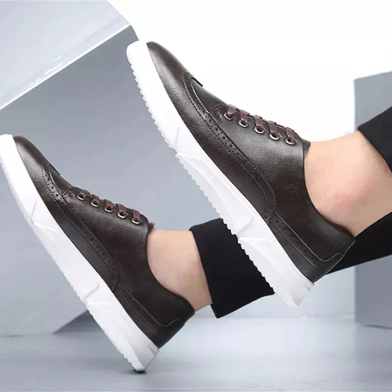 ALPHA BROGUE LEATHER SNEAKER