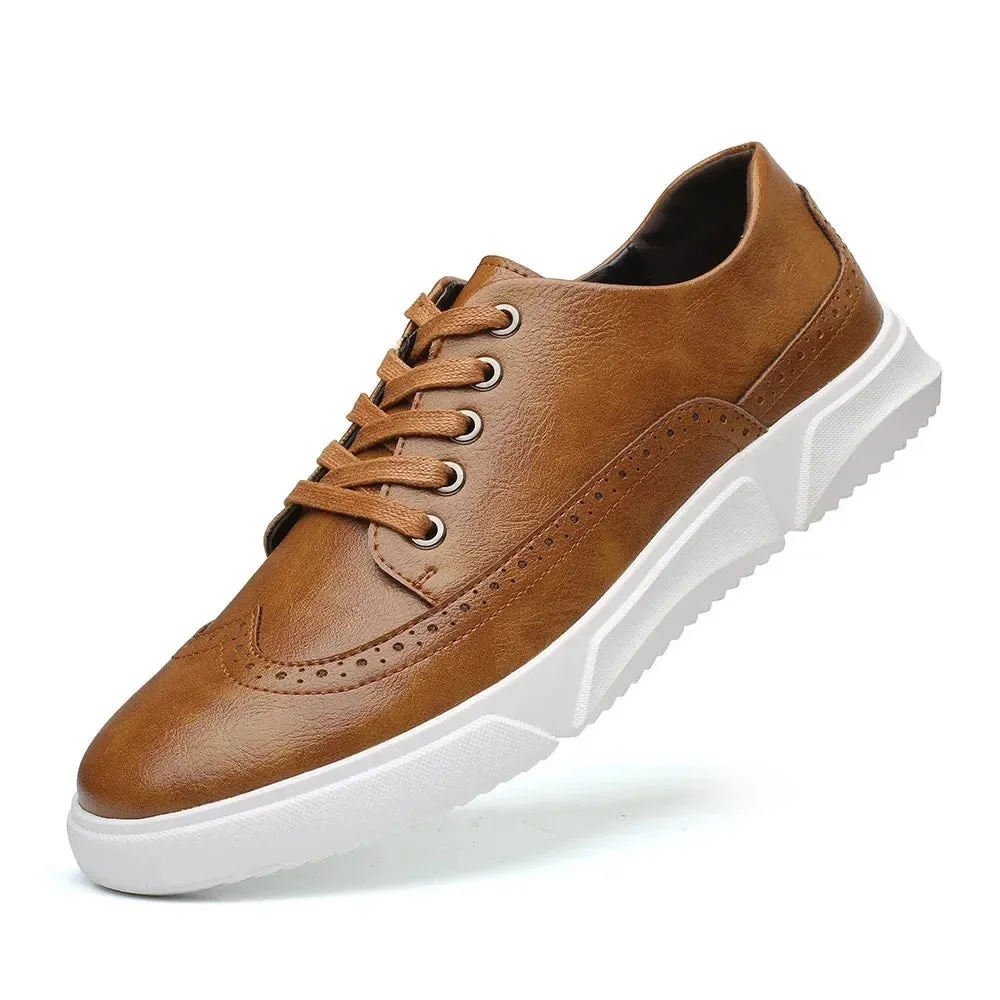 ALPHA BROGUE LEATHER SNEAKER