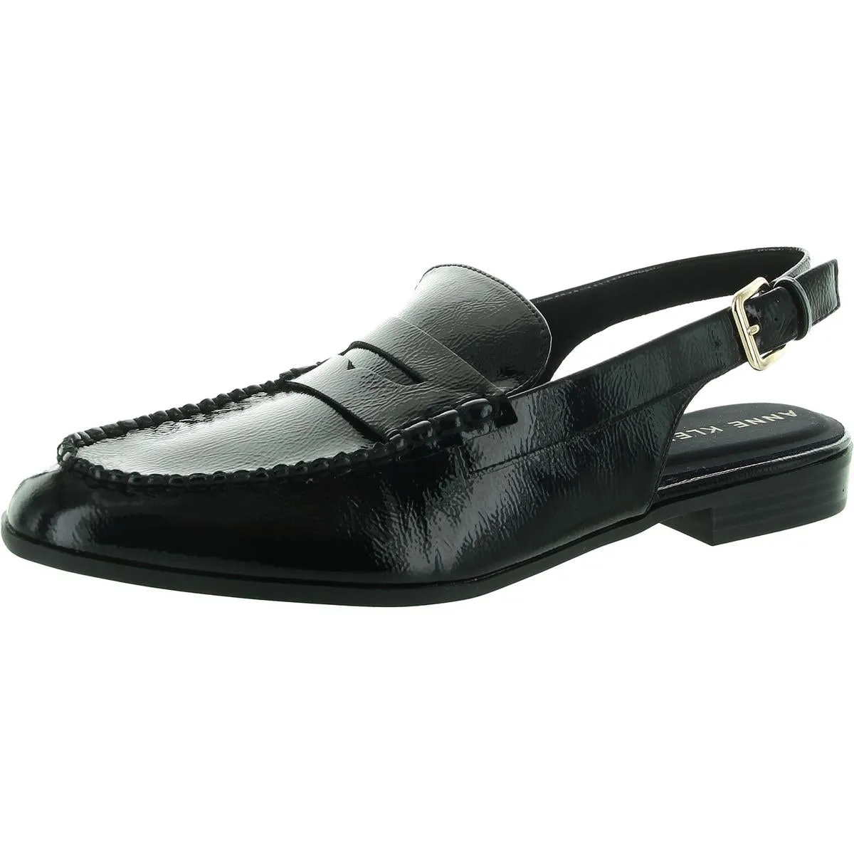 Anne Klein Womens Adjustable Patent Loafers