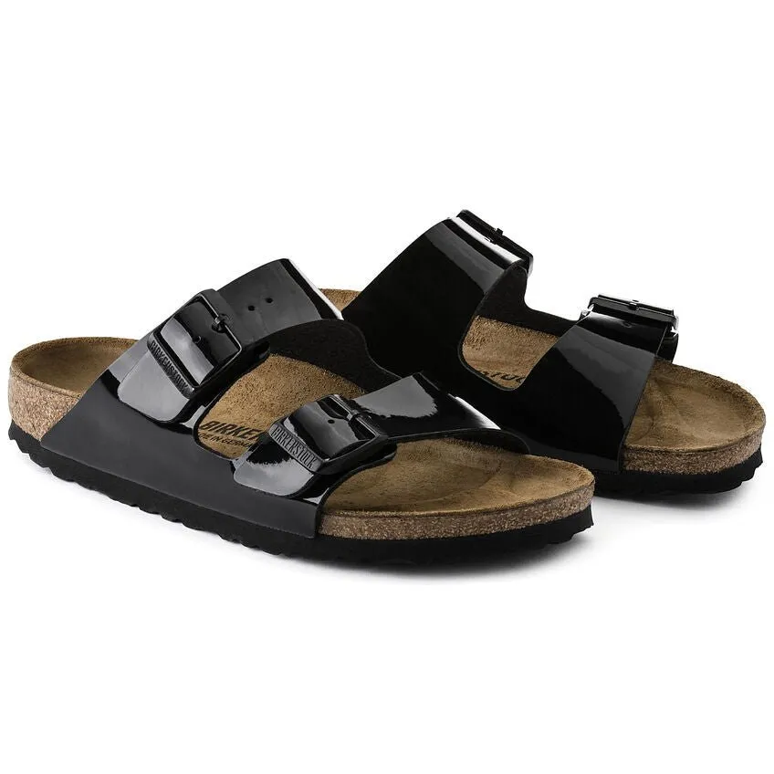 'Arizona BS' women's slide sandal - black patent