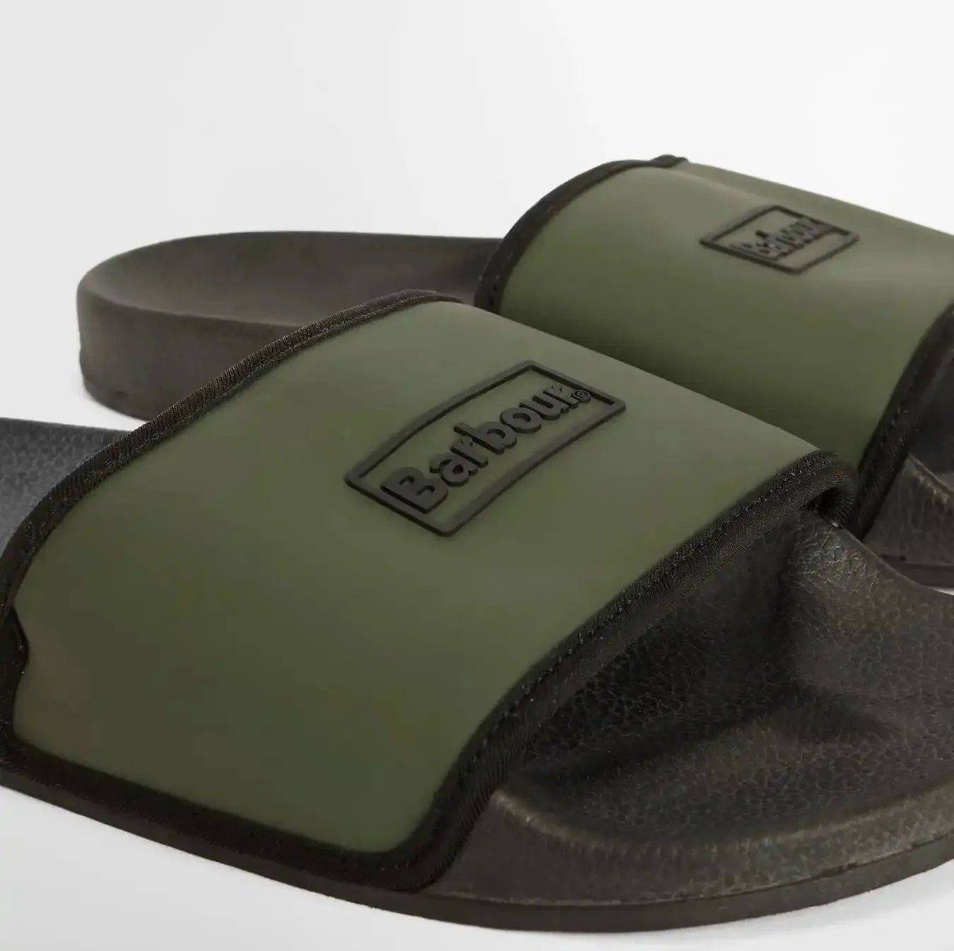 Barbour Mens Creswell Sliders Uniform Green
