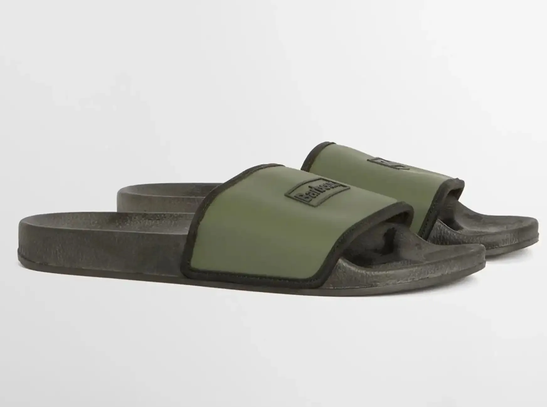 Barbour Mens Creswell Sliders Uniform Green