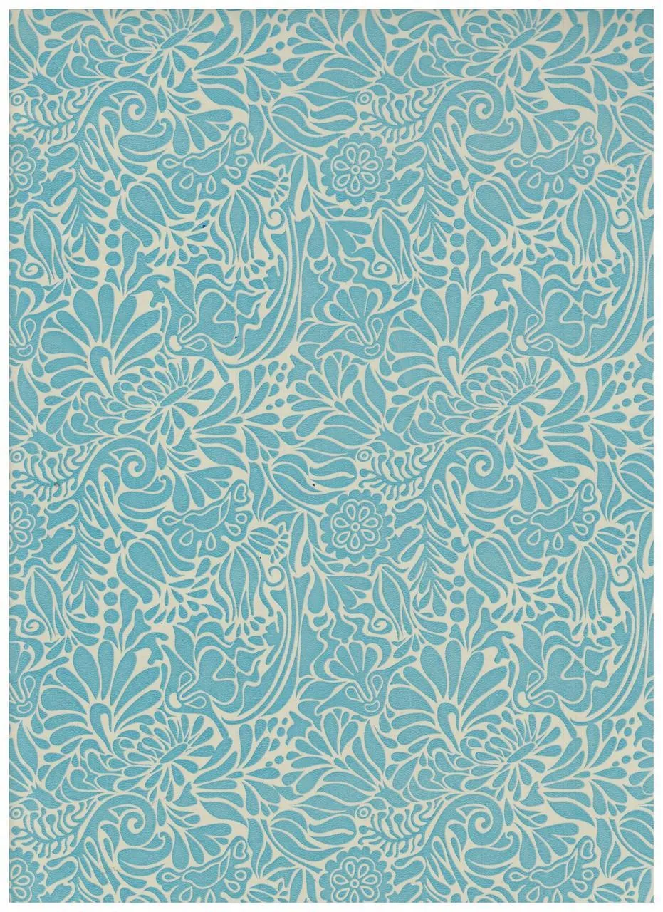 Batik Blue Floral Contact Paper