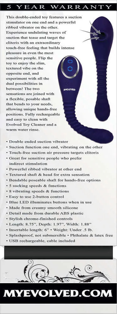 Bendable Sucker |  Double Ended Suction Vibrator