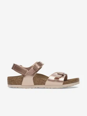 BIRKENSTOCK Girls Rio AS Metallic Sandals in Pink