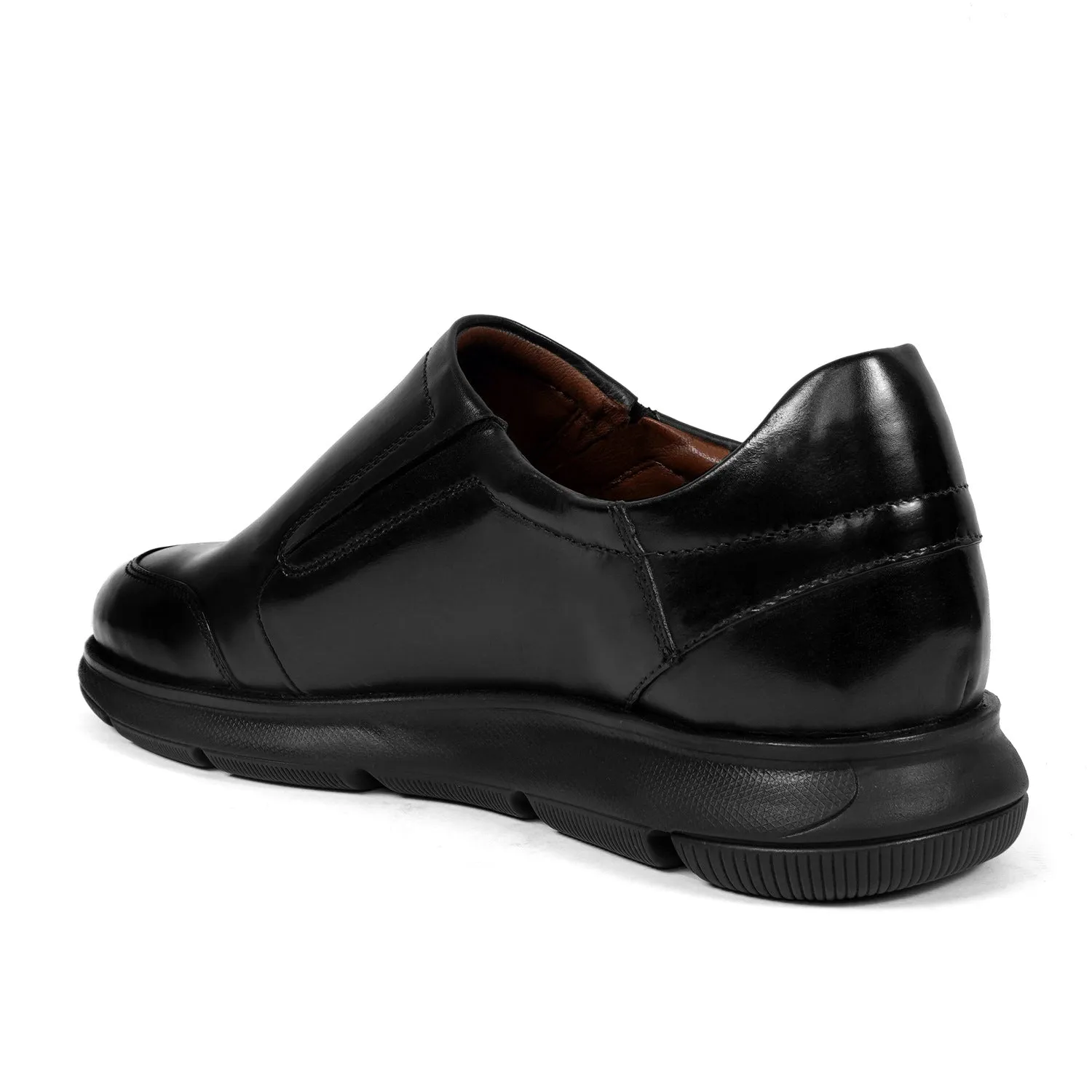 Black Leather Super Light Weight Sneakers By Brune & Bareskin