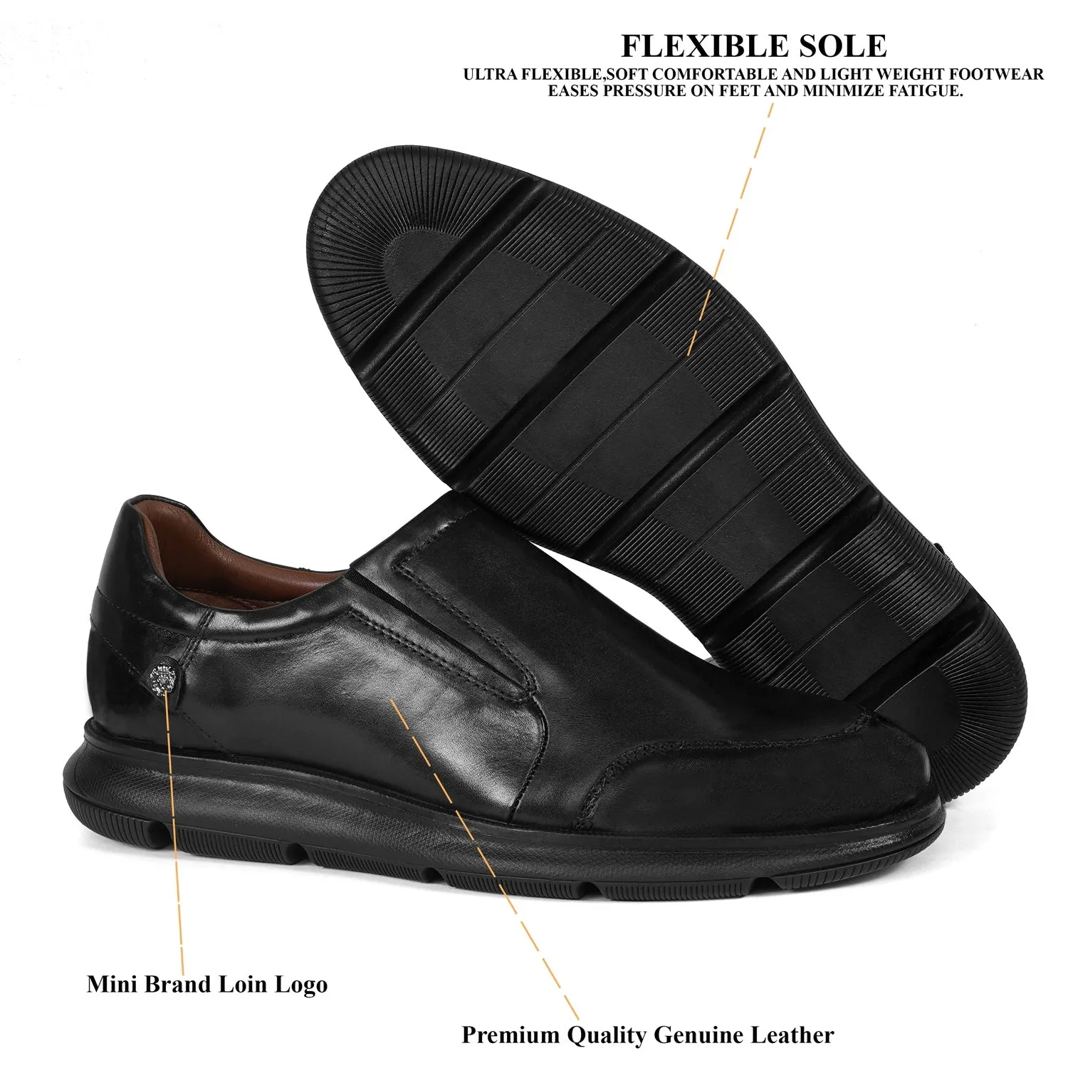 Black Leather Super Light Weight Sneakers By Brune & Bareskin