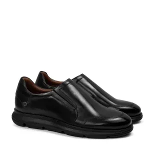 Black Leather Super Light Weight Sneakers By Brune & Bareskin