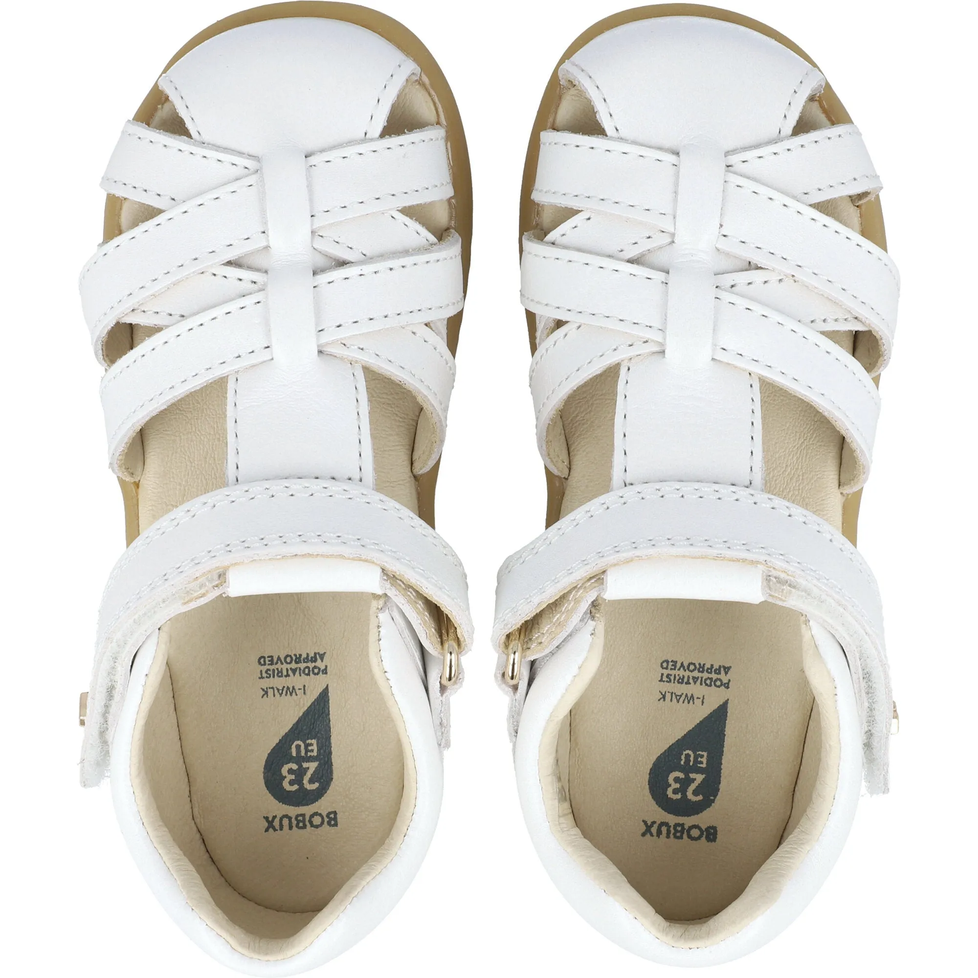 Bobux i-Walk Cross Jump White Sandals