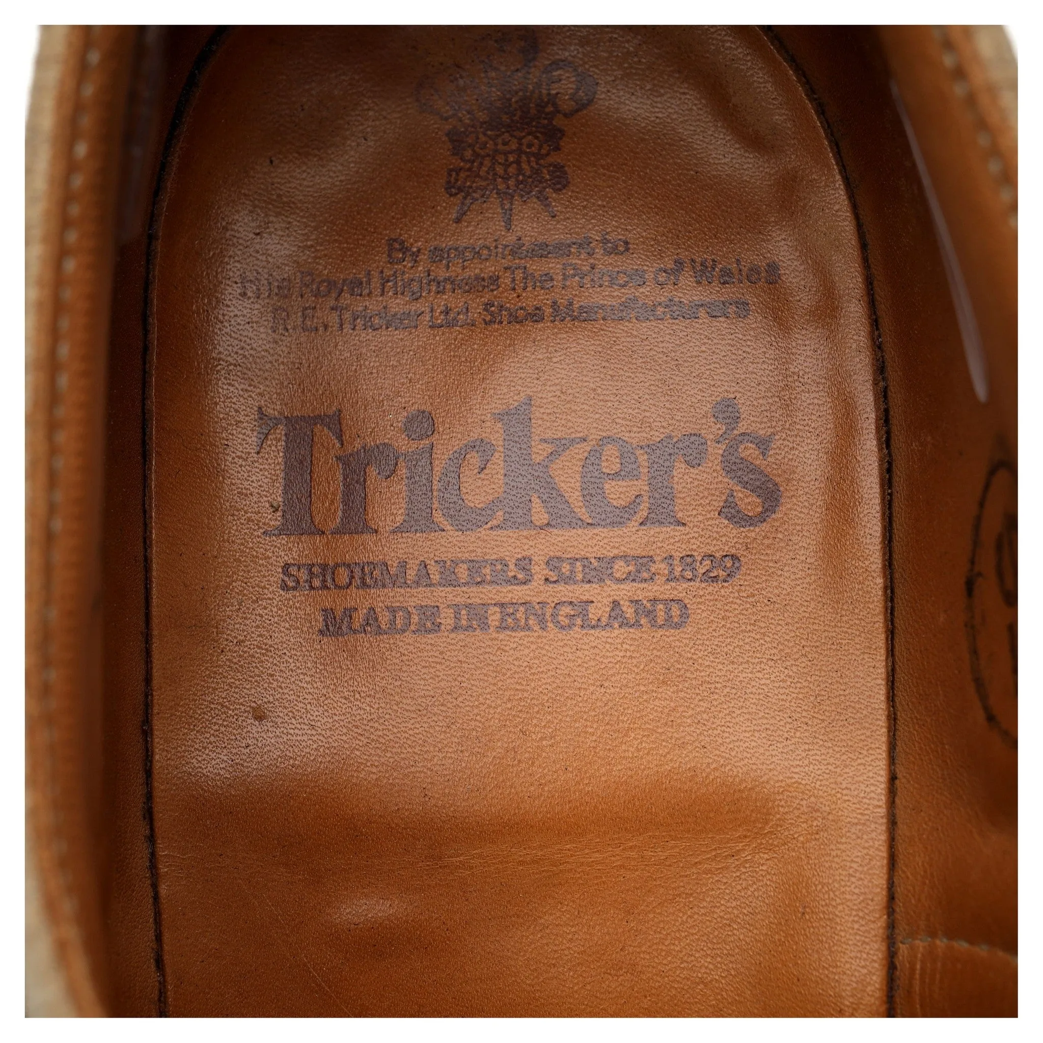 'Bourton' Beige Suede Derby Brogue UK 9