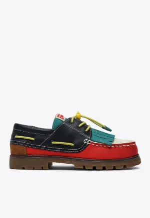 Boys X Camper Compass Leather Loafers