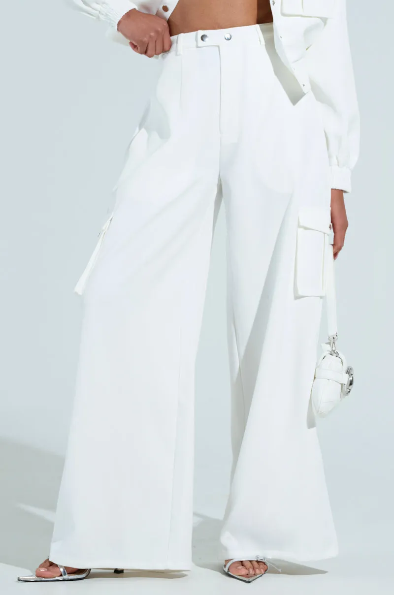 BUTTERCUP CARGO TROUSER IN WHITE