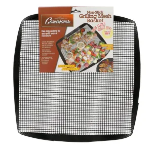 Camerons Non-Stick Grilling Mesh Basket! An easy way to cook and flip small items on the grill without risking dinner falling through the grates.