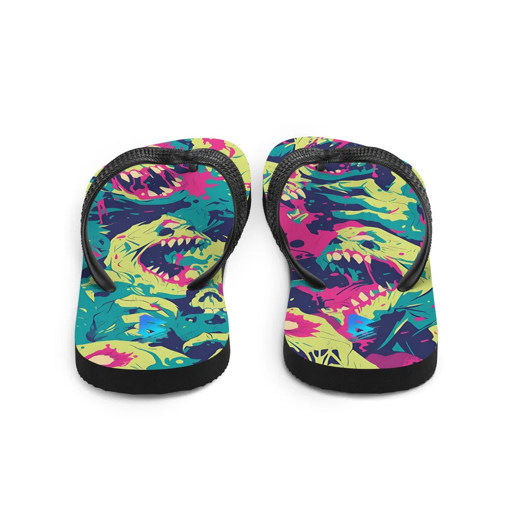 cartoon zombies Flip-Flops
