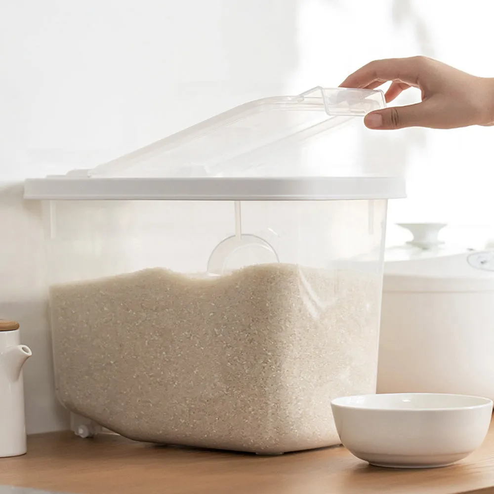 Chahua Mina Flip-Top Rice Container - L, 10kg Capacity