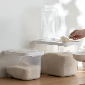 Chahua Mina Flip-Top Rice Container - L, 10kg Capacity
