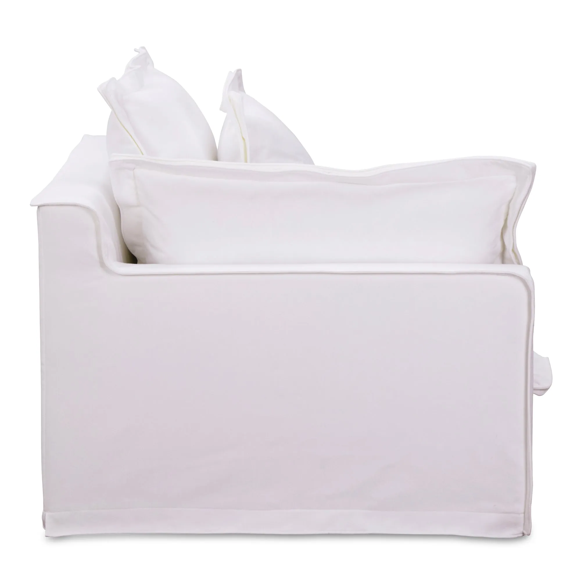 Charming Sloped Arm Living Chair with Performance Fabric