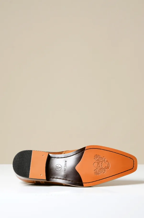Chaussures en cuir marron, Marc Darcy Bradley - Wingtip brogue