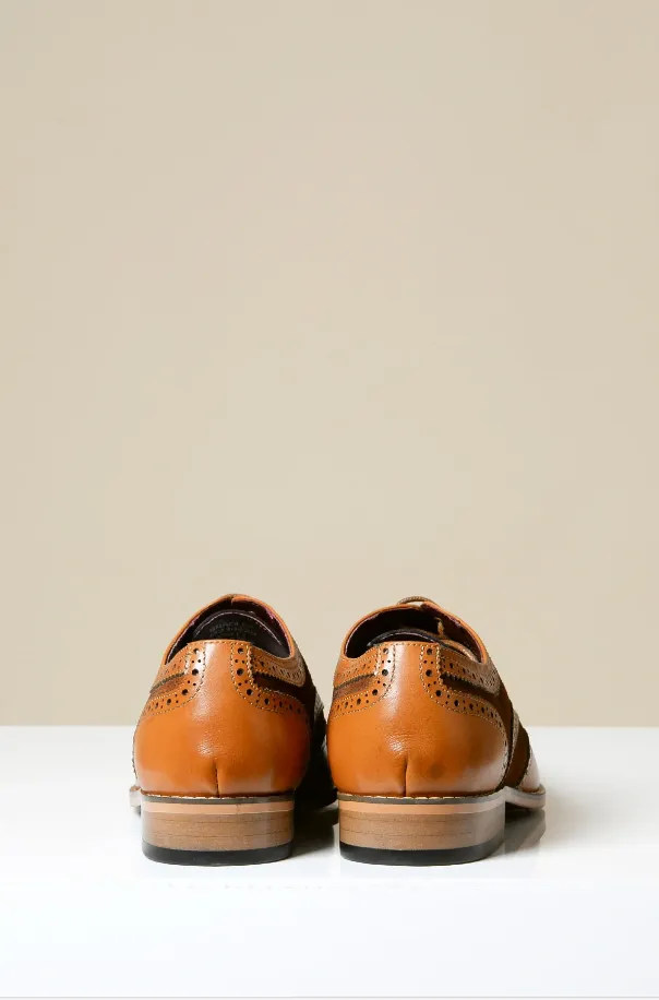 Chaussures en cuir marron, Marc Darcy Bradley - Wingtip brogue