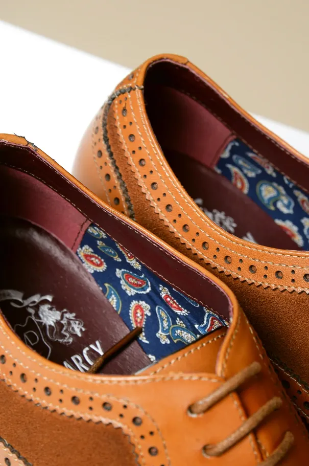 Chaussures en cuir marron, Marc Darcy Bradley - Wingtip brogue