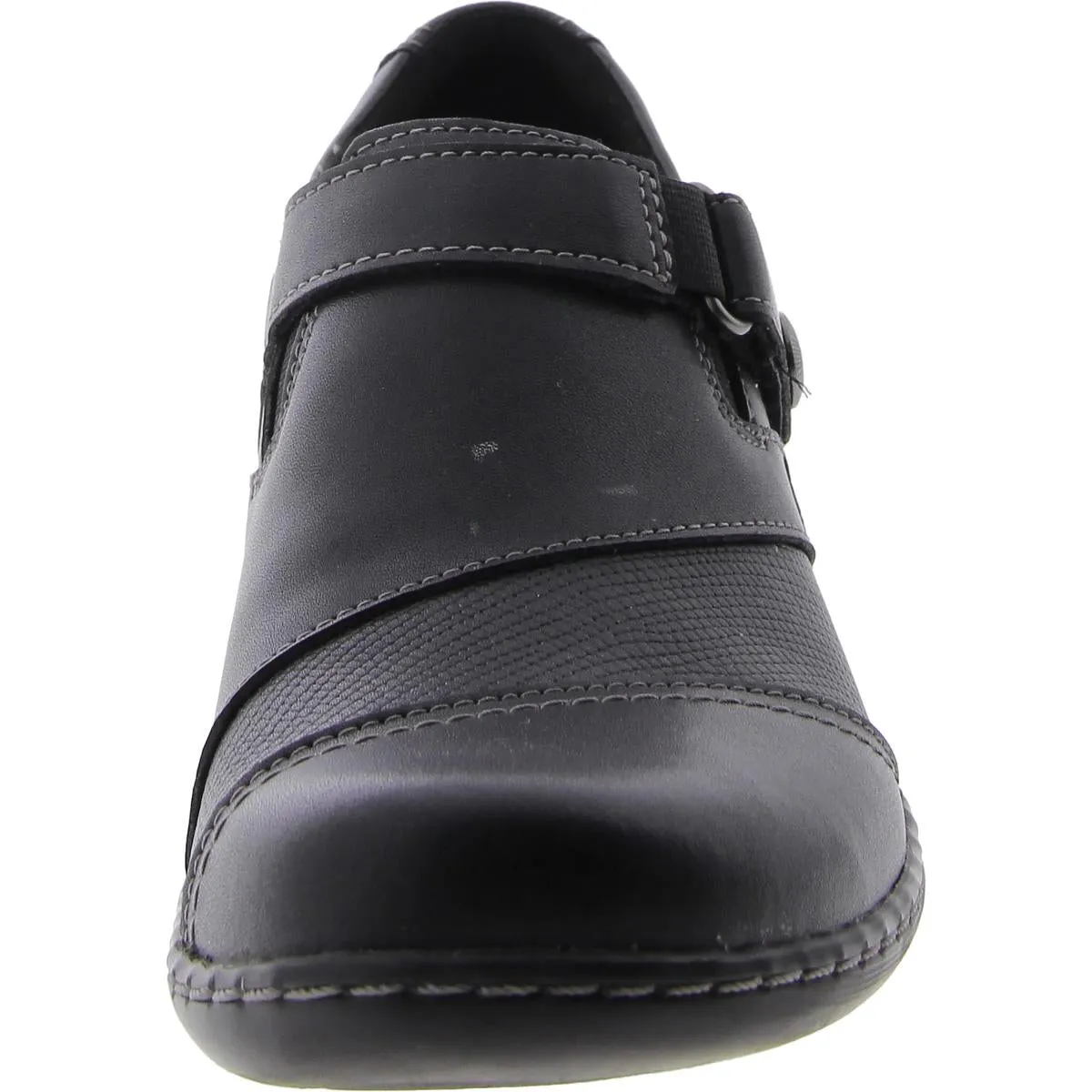Clarks Womens Ashland Gem Leather Slip On Loafers