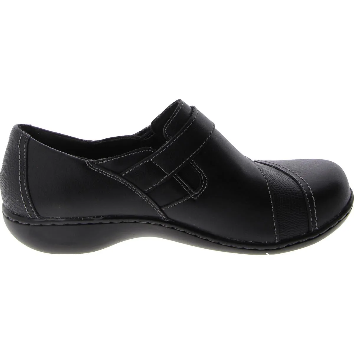 Clarks Womens Ashland Gem Leather Slip On Loafers