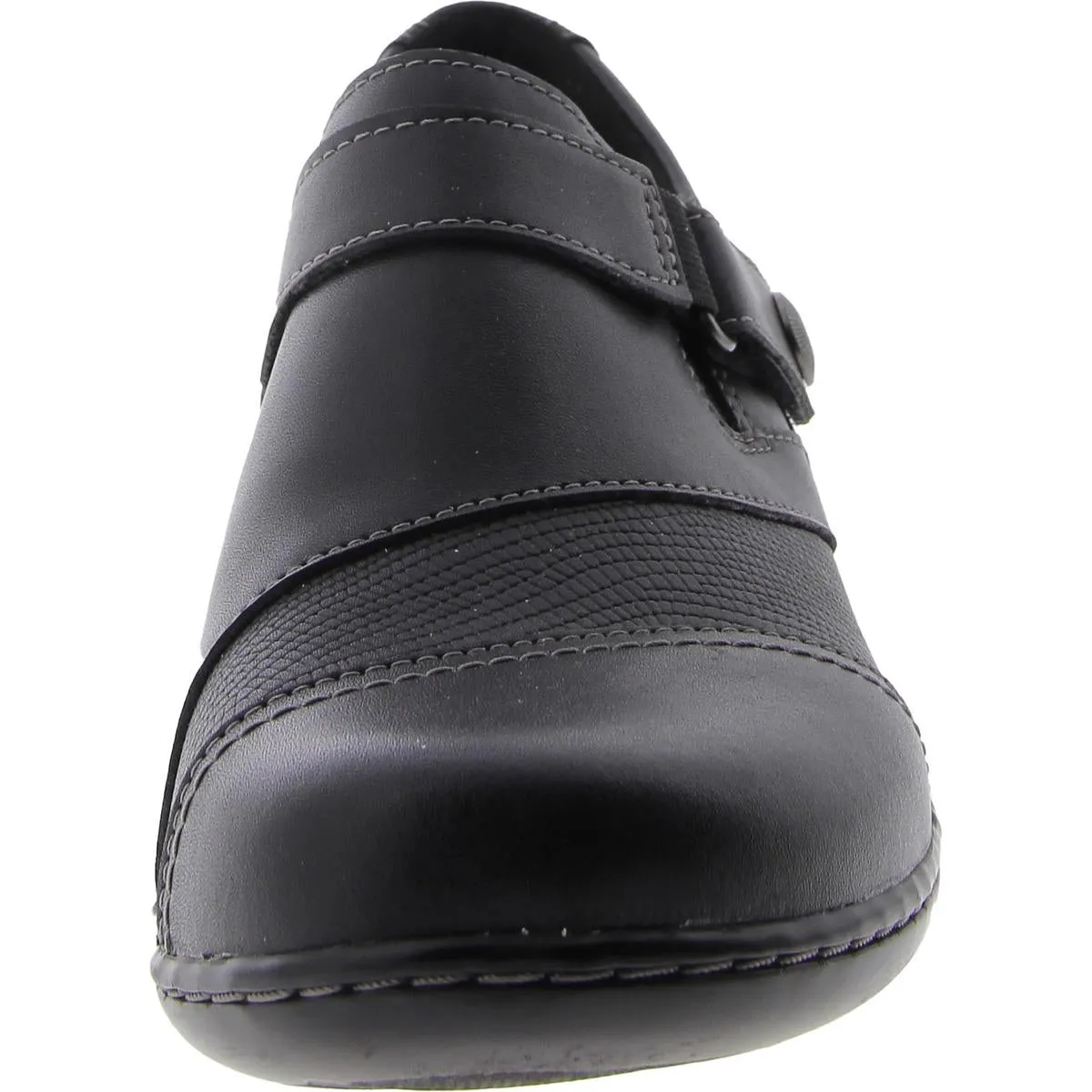 Clarks Womens Ashland Gem Leather Slip On Loafers